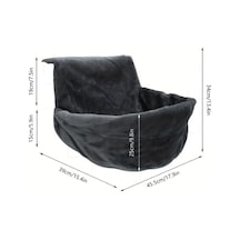 Fochsia Siyah Dayanıklı Kedi Köpek Sıcak Yatak - Rahat Pet Şilte Ve Asma Yatak