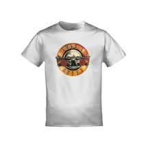 Kalic Studio Guns N Roses Logo Baskılı Unisex Ekru Renk Beyazorj254