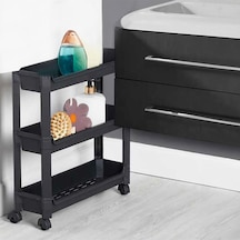 Porsima Org-65-eco 3 Katlı Tekerlekli Raf Ünitesi Düzenleyici ... Siyah