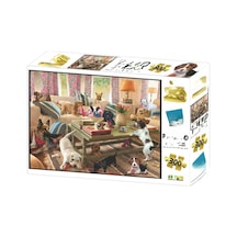 Köpekler Oturma Odasında Puzzle 300 Parça