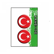 Sticker Türk Bayrağı Boyut : 3x3cm İkili Damla Etiket