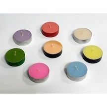 Renkli Tea Light 8 Adet Mum Çilek Kokulu 4434