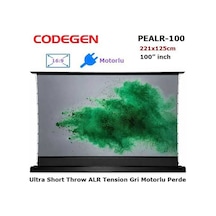 Codegen Pealr-100 Ultra Short Throw Alr Tension Motorlu Floor Pull Up Projeksiyon Perdesi 100 İnch 221x125cm