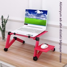 Season Wyanet Hespero 420 Katlanır Alüminyum Mouse'lu Laptop Sehpası - Kırmızı