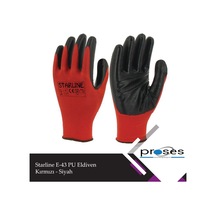 Starline E-43 Nitril Eldiven Kırmızı-Siyah 12 Çift 9