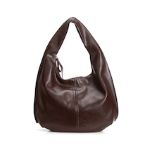 Adelina Bags Acı Kahverengi Salaş Büyük Boy Yumuşak Dokulu Shopper Kol Ve Omuz Çantası Koyu Kahverengi