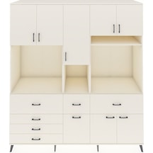 Kronos Dolap 10 Raflı 6 Çekmeceli 8 Kapaklı 220x59x243 Aytaşı-aytaşı/aytaşı Aytası/aytası