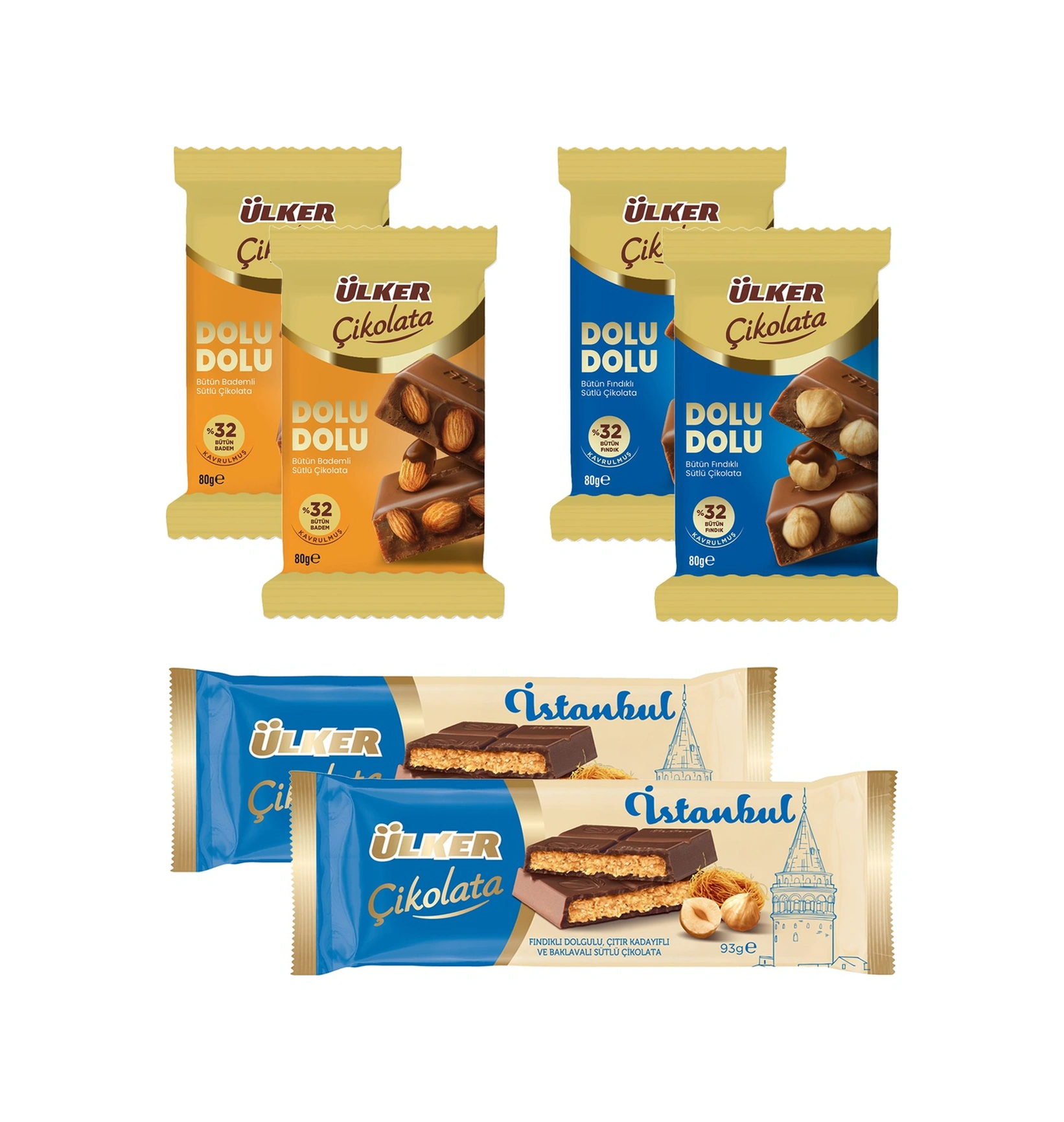 Ülker Çikolata Dolu Dolu Ve İstanbul 6 Lı Lezzet Paketi