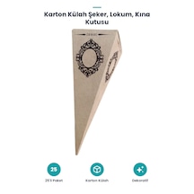 Karton Külah Şeker, Lokum, Kına Kutusu 25'li Paket Standart
