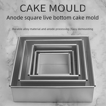 Yaleker 8 İççaplı Kare Aluminyum Anodize Pasta Kalıbı, Canlı Tabanlı, Ev Kullanıma Uygun, Dayanıklı Fırın Aleti Diğer