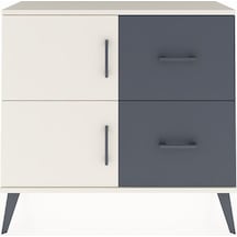 Arges Şifonyer Tek Raflı 2 Çekmeceli 2 Kapaklı 88x30x80 Aytaşı-aytaşı/antrasit Aytaşı/antrasit