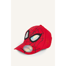 Defacto Marvel Spıderman Pamuklu Cap Şapka Erkek Çocuk G0956a826wnrd1 Kırmızı-rd1