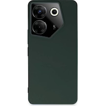 Newface Tecno Camon 20 Pro 5g Kılıf First Silikon - Koyu Yeşil Resimdeki