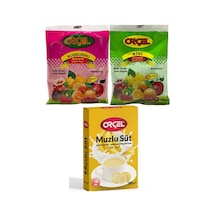 Orçel Muzlu Süt 200 G + Kivi 300 G + Kuşburnu 300 G Toz Oralet Set