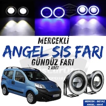 Citroen Nemo 2008-2022 Uyumlu Üniversal Mercekli Angel Sis Farı Metal Su Geçirmez 76 Mm Mavi H Gündüz Farı Angel Sis Farı 54907844