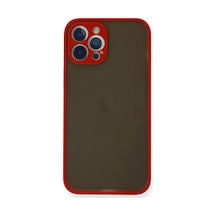 Apple Apple Uyumlu iPhone 12 Pro Max Kılıf Montreal Silikon Kapak - Kırmızı 0.2M-Çok Renkli