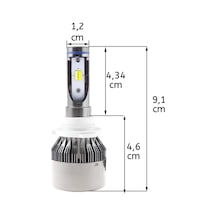 Space Led Far Ampulü Çift Renk Sarı/Beyaz H8-36W-4800Lm-12V /  Laa