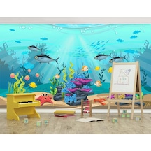 Su Altı Deniz Canlıları Çocuk Odası Duvar Kağıdı