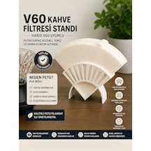 V60 Kahve Filtre Kağıdı Standı Düzenleyici Tutucu Organizer Beyaz