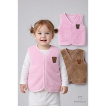 Babyden's 2 Li Welsoft Yelek Seti Kız Bebek Çocuk Ayıcık Armalı Peluş Yumuşak Kışlık Yelek Pembe - Kahverengi Babyden's 2 Li Welsoft Yelek Seti Kız Bebek Çocuk Ayıcık Armalı Peluş Yumuşak Kışlık Yelek Pembe - Kahverengi