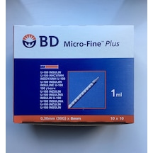 Bd Micro-Fine İnsülin Enjektörü 1Ml 1 Paket 100 Adet