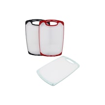 Go İthalat 31x20cm Küçük Plastik Kesim Panosu Kaymaz Silikon Kenarlık - 10mm Kalınlık Çok Renkli