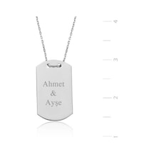 Gümüş Isimli Asker Künyesi Kadın Kolye (510783009)