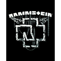 Zepplin Giyim Rammstein Chain Logo Büyük Sırt Patch Yama Siyah