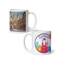 Hırvatistan Kupa Bardak 2 Adet Seyahat Hatıra Croatia Mug