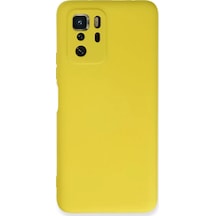 Newface Xiaomi Poco X3 Gt Kılıf Nano İçi Kadife Silikon - Sarı