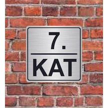 7. Kat Yazılı Metal Yönlendirme Levhası 15x15 Cm
