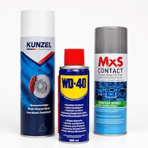 Araç Bakım Seti - Fren Balata Spreyi Künzel 500 ML+ WD-40 200 ML + Mxs 400 ML Kontak Spreyi 3'lü Set