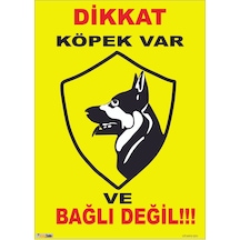 Dikkat Köpek Var 15x21 Cm Galvaniz Saç 0,4 Mm Hyv 012