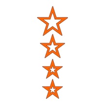 Cg F. Turuncu Çamurluk Yıldızlı Üst Sticker
