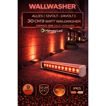 Alles 12v / 24v Wallwasher 30 Cm 9 Watt - Kırmızı Işık Kırmızı
