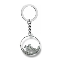 Haç Figürlü Yuvarlak Taşlı Unisex Anahtarlık Metal Gotik Ve Alternatif Aksesuar