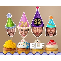 Kişiye Özel Pasta Süsü Cupcake Süs Kürdan Süs 10 Adet 0