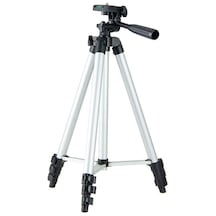 Cbtx 110cm Taşınabilir Teleskopik Alaşım Tripod Kamera Telefon Canlı Akış Stand Fotoğrafçılık Tripod - Gümüş