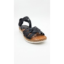Siyah Kadın Hakiki Deri Sandalet 213.s-414-15450