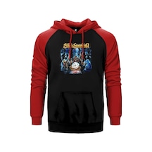 Blind Guardian Somewhere Far Beyond Kırmızı Renk Reglan Kol Kapşonlu Sweatshirt Kırmızı