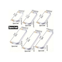 Fochsia 2 Adet Açık Altın Renk 7.87 İnç Çanta Çerçevesi Doktor Metal Alüminyum Boru Tutamak Dıy Cüzdan Yapım Parçaları
