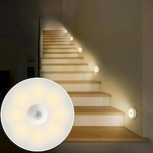 Hareket Sensörlü Şarjlı Led Lamba - Banyo Mutfak Otomatik Lamba 2 Beyaz