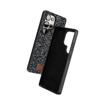 Onegif Samsung Galaxy S25 Ultra Uyumlu Bright Simli Kapak - Siyah