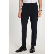 Tudors Erkek Slim Fit Dar Kesim Chino Yandan Cepli Pamuklu Lacivert Pantolon-35723 Lacivert