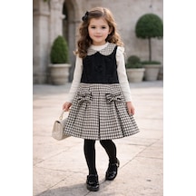 Miss Melinda Güllü Kaz Ayaklı Elbise 7-10 Yaş-0358530 - Siyah Siyah
