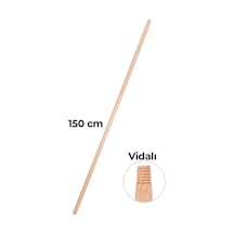 Gürgen Ağaç Vidalı Süpürge Sapı 150 Cm Ergonomik, Dayanıklı Ve Çok Amaçlı Temizlik Sapı