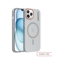 Apple iPhone 11 Pro Magsafe Uyumlu Mat Sert Klein Kılıf Gri