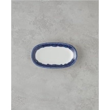 Larry Porselen Kayık Tabak 19 Cm Lacivert Açık