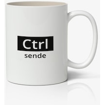 Ctrl Sende Yazılı Baskılı Kupa Bardak - Baskılı Kahve Kupa Bardak