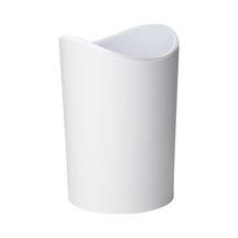 Küçük Plastik Banyo Çöp Kutusu Kapaklı 6 Litre, Beyaz Mini Çöp Kutusu 0,75 Galon, Modern Düz Kapaklı Ayak Pedallı Çöp Kovası, Banyo, Yatak Odası, Ofis, Çalışma Masası Altı, Yumuşak Kapanma